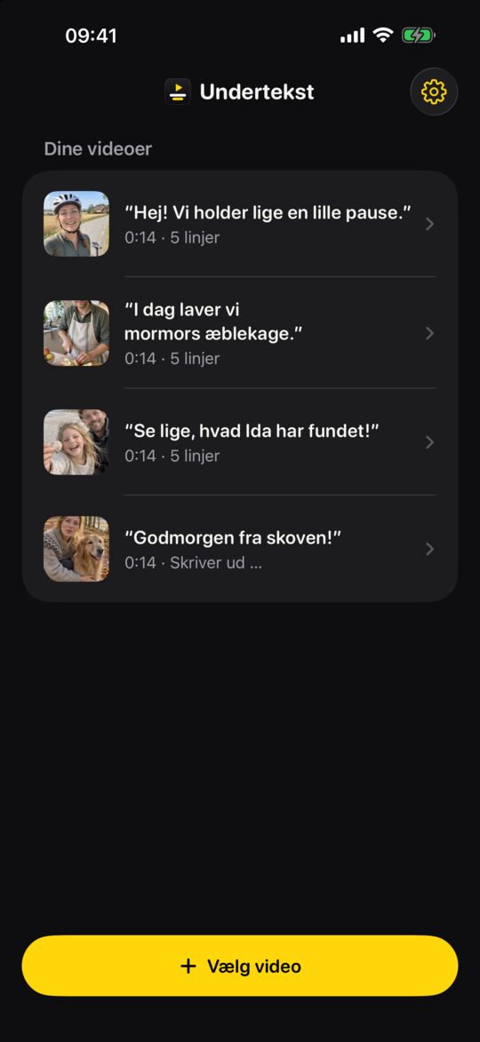 Alle dine videoer samlet